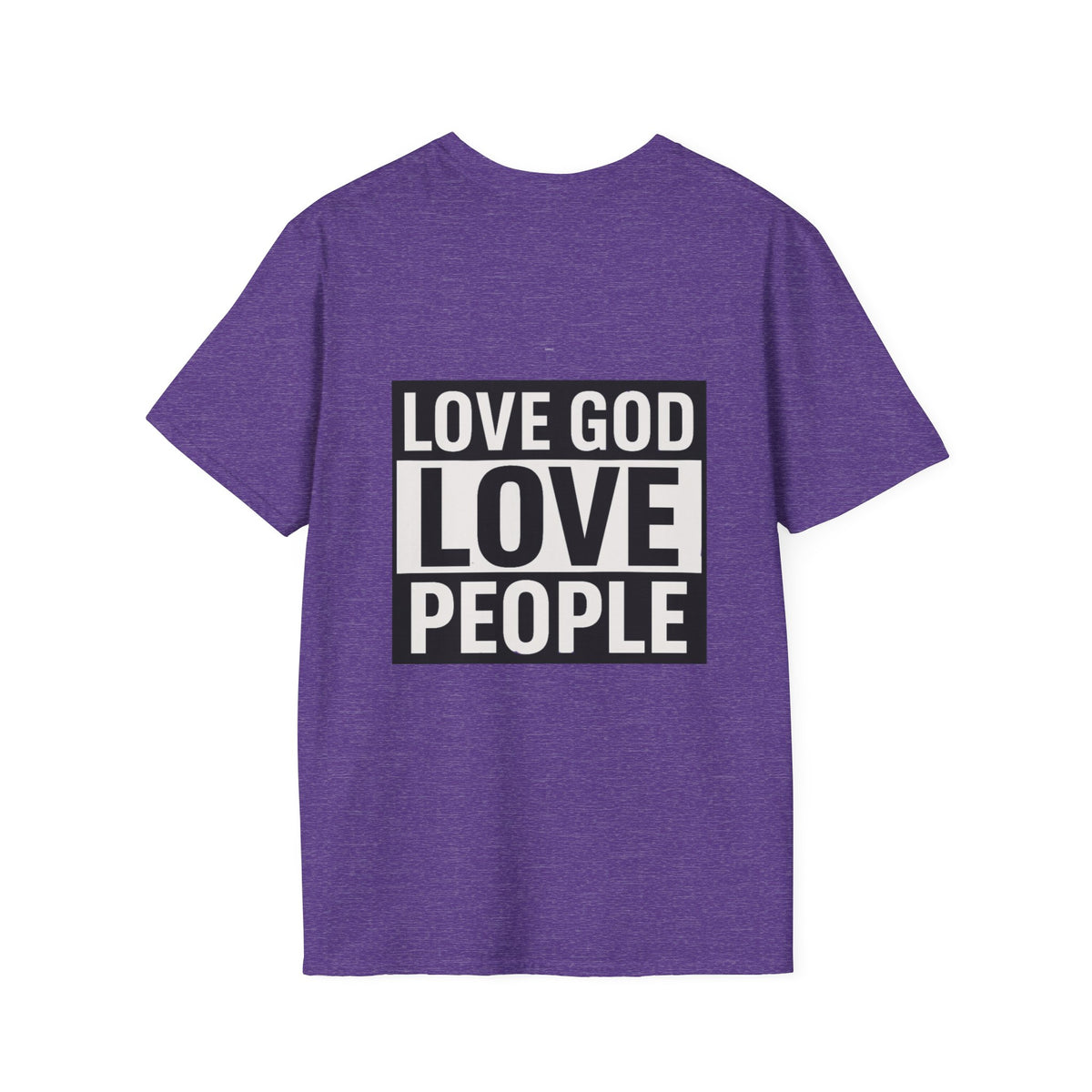 Faith-Inspired Unisex Softstyle T-Shirt | Love God Love People | Church Events, Gift for Believers, Spiritual Wear, Christian Apparel