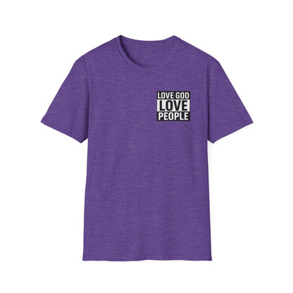 Faith-Inspired Unisex Softstyle T-Shirt | Love God Love People | Church Events, Gift for Believers, Spiritual Wear, Christian Apparel