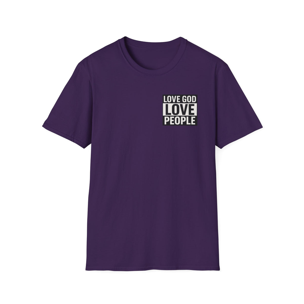 Faith-Inspired Unisex Softstyle T-Shirt | Love God Love People | Church Events, Gift for Believers, Spiritual Wear, Christian Apparel