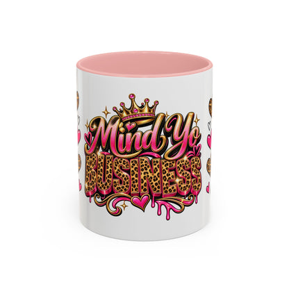 Mindy Yo Business Leopard Print Queen Coffee Mug
