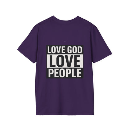 Faith-Inspired Unisex Softstyle T-Shirt | Love God Love People | Church Events, Gift for Believers, Spiritual Wear, Christian Apparel