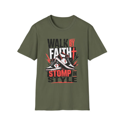 Walk By Faith Graphic T-Shirt | Christian Faith Tee