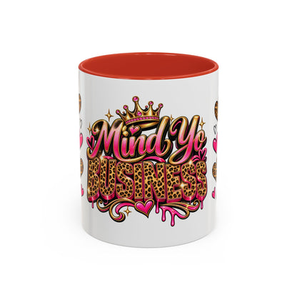 Mindy Yo Business Leopard Print Queen Coffee Mug