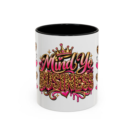 Mindy Yo Business Leopard Print Queen Coffee Mug
