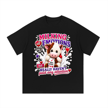 Milking All My Emotions Funny Cow Graphic Tee