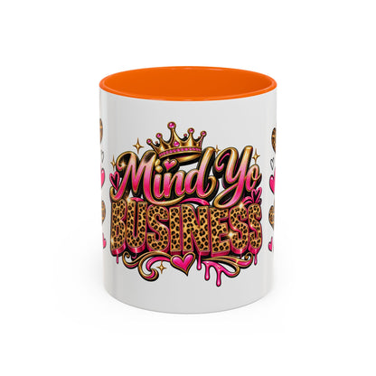 Mindy Yo Business Leopard Print Queen Coffee Mug