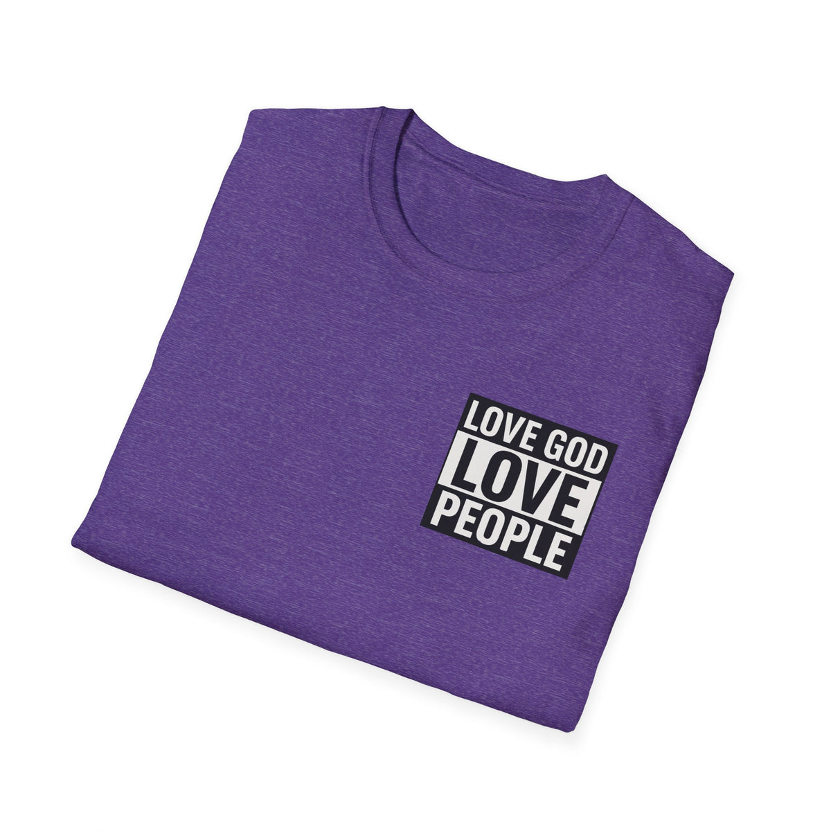 Faith-Inspired Unisex Softstyle T-Shirt | Love God Love People | Church Events, Gift for Believers, Spiritual Wear, Christian Apparel