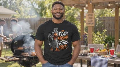 Funny Angry Duck T-Shirt - Sassy Animal Graphic Tee - Flap Around and Find Out Meme Heavyweight Streetwear T Shirt